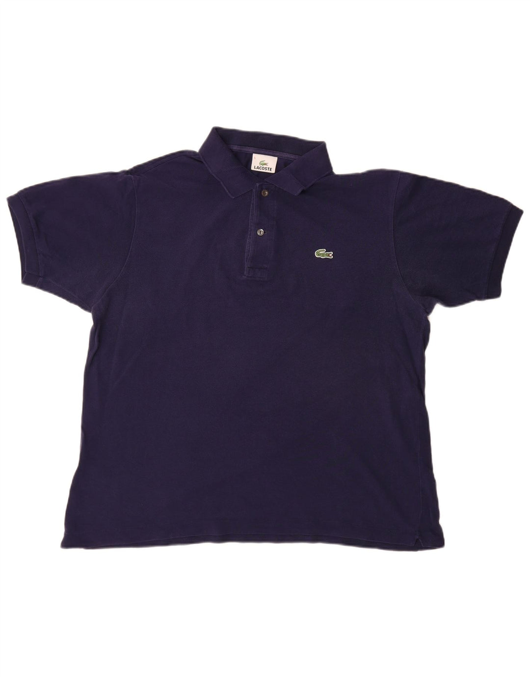 Lacoste Mens Polo Shirt Size 5 Large Navy Blue Cotton
