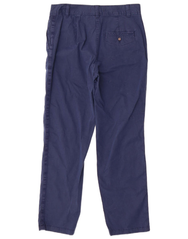 Marks & Spencer Womens Tapered Chino Trousers UK 10 Small W28 L27 Blue