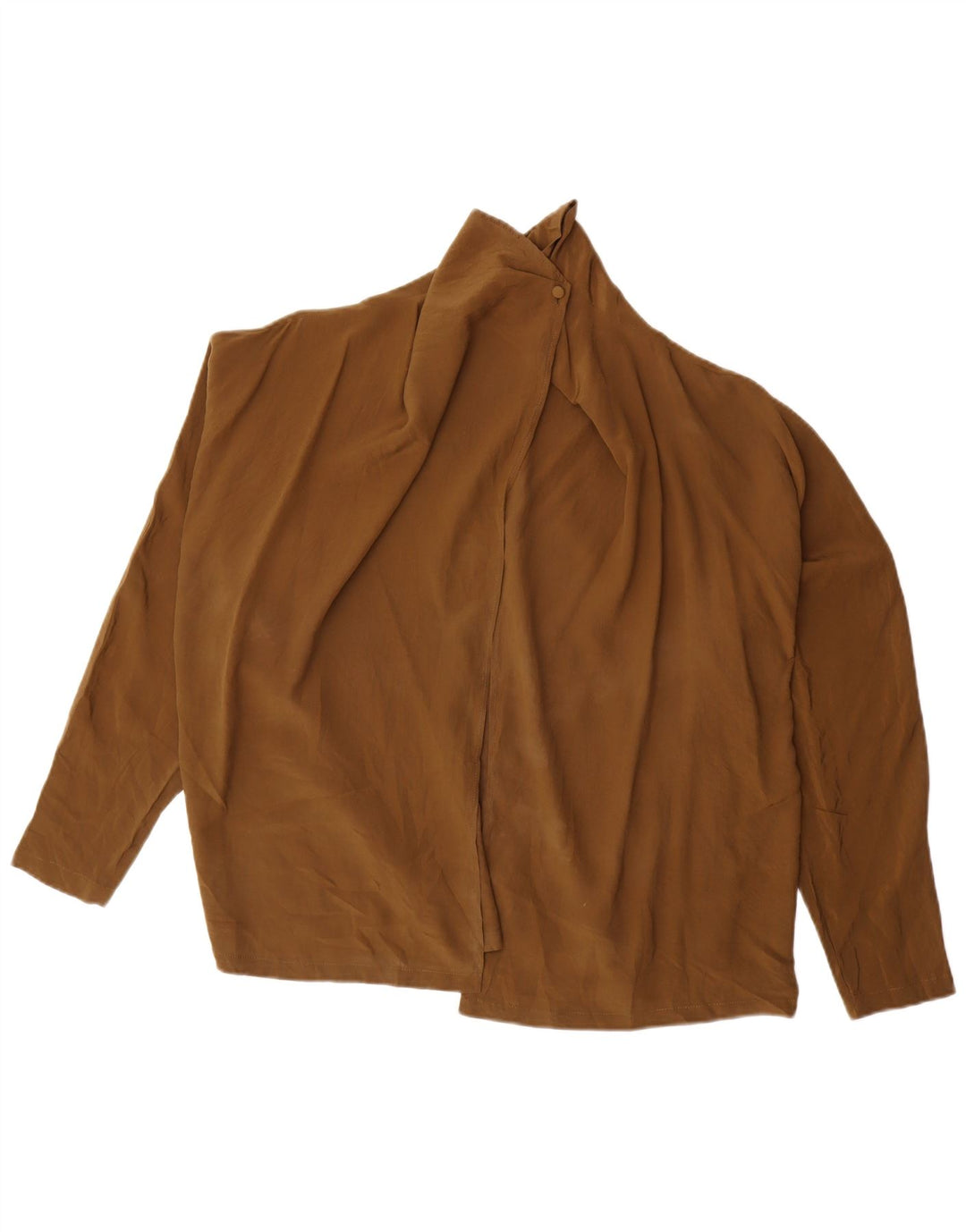 Vintage Womens Shirt Blouse US 12 Large Brown