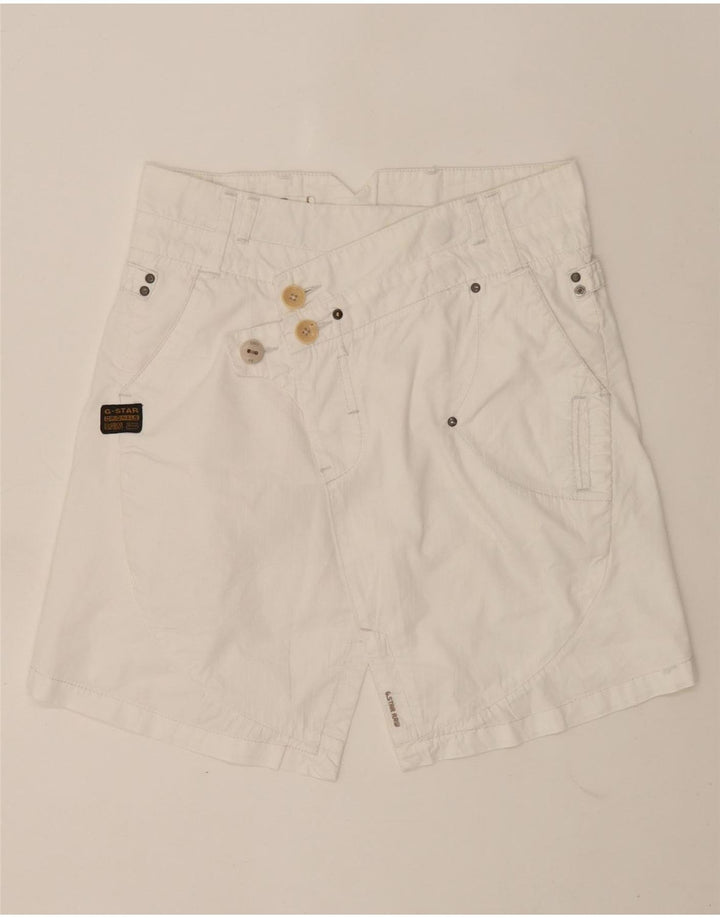 G-Star Womens Denim Mini Skirt W27 Medium White Cotton