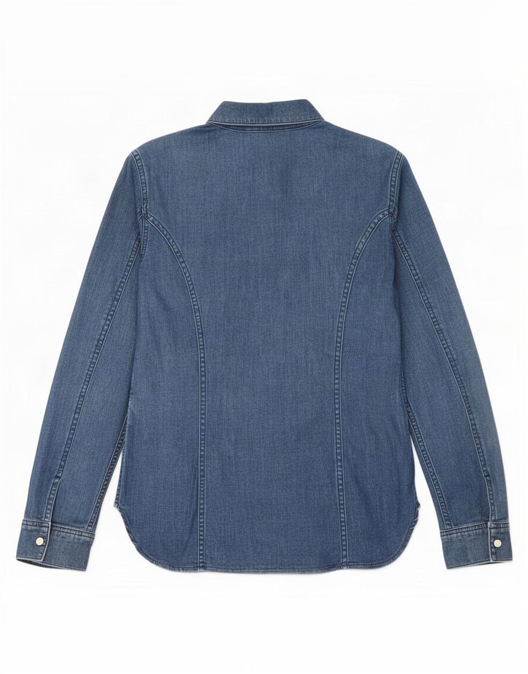 Massimo Dutti Womens Denim Shirt UK 10 Small Blue