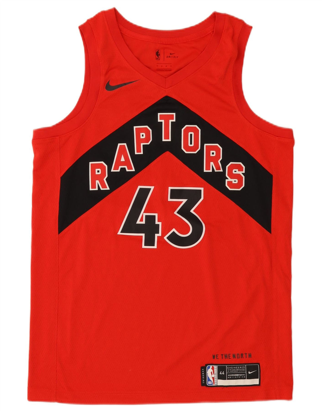 Nike Mens Toronto Raptors Graphic Vest Top Medium Red Colourblock Polyester