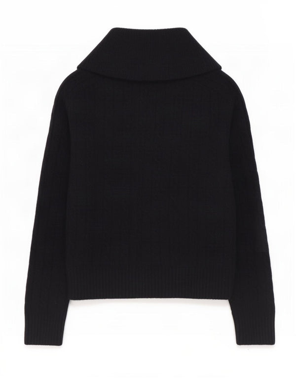 Massimo Dutti Girls Cardigan Sweater 5-6 Years Small Navy Blue Wool