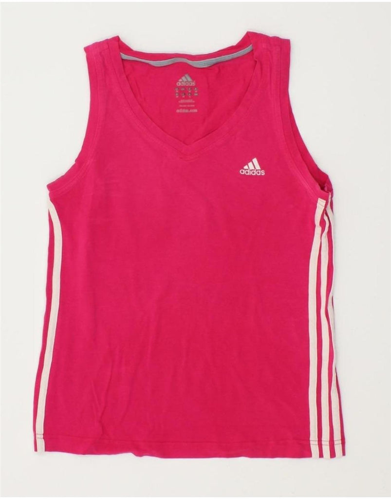 ADIDAS Womens Vest Top UK 12 Medium  Pink | Vintage Adidas | Thrift | Second-Hand Adidas | Used Clothing | Messina Hembry 