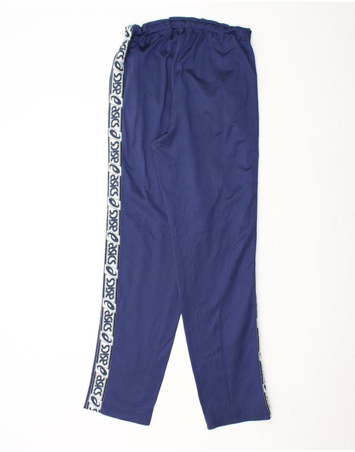ASICS Mens Graphic Full Tracksuit Large Navy Blue Polyamide
