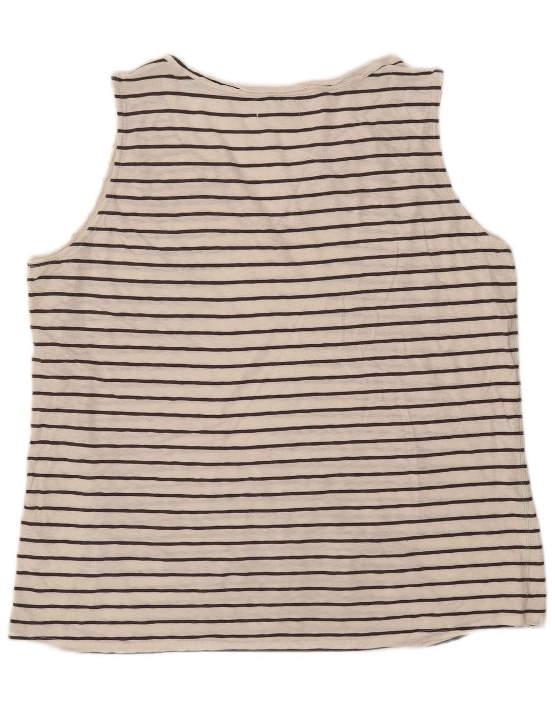 White Stuff Womens Vest Top UK 20 2XL White Striped Cotton