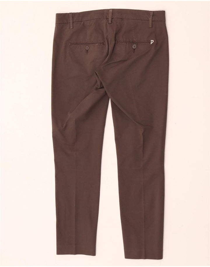 Dondup Womens Slim Chino Trousers W27 L27 Grey Cotton