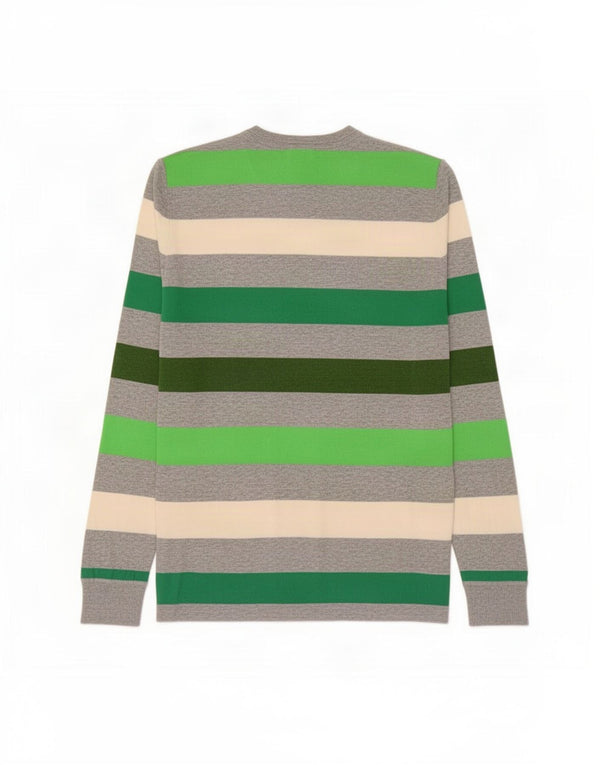 Gap Mens Crew Neck Jumper Sweater Large Multicoloured Striped Cotton