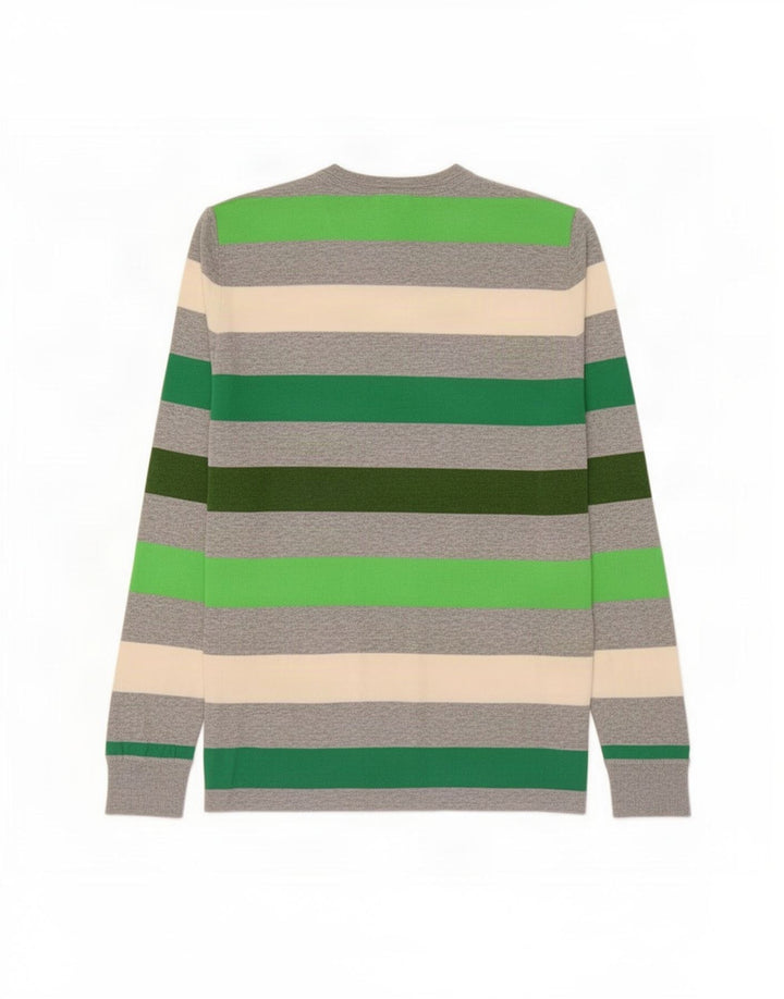 Gap Mens Crew Neck Jumper Sweater Large Multicoloured Striped Cotton