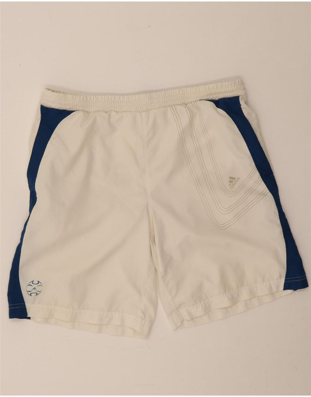 Adidas Mens Sport Shorts Medium White Colourblock Polyester