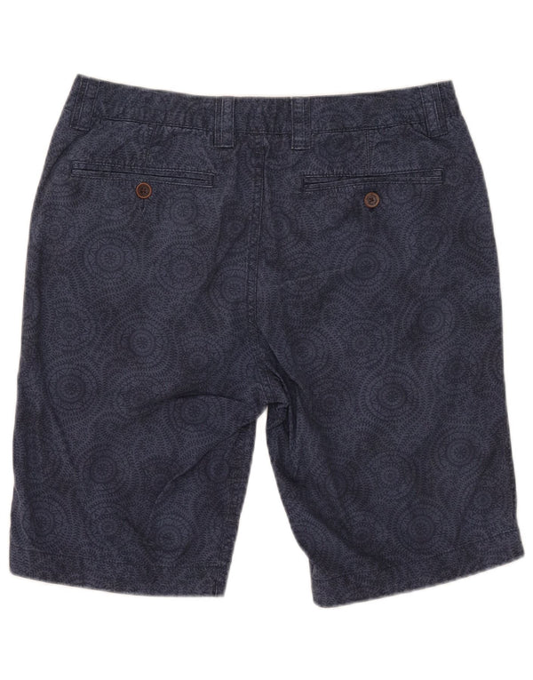 Fat Face Mens Chino Shorts W32 Medium Navy Blue Floral Cotton