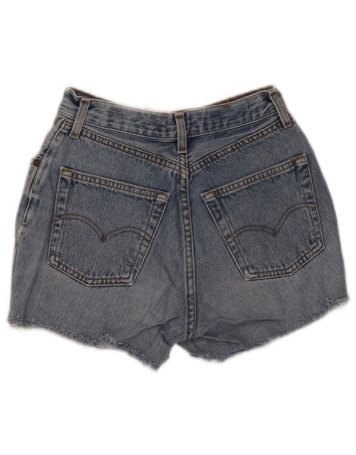Levi's Womens Distressed Denim Shorts W28 Medium Blue Cotton