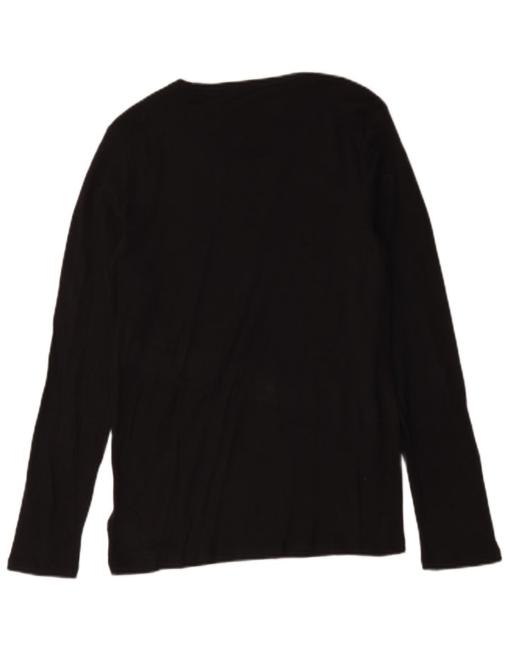 Gap Mens Top Long Sleeve Large Black Cotton