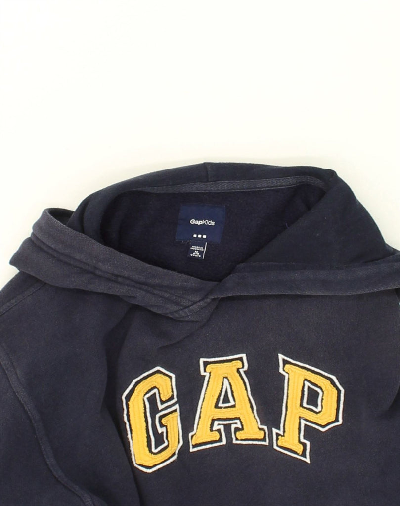 GAP Boys Graphic Hoodie Jumper 8-9 Years Navy Blue Cotton | Vintage Gap | Thrift | Second-Hand Gap | Used Clothing | Messina Hembry 