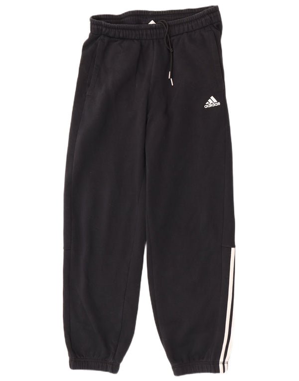 Adidas Womens Tracksuit Trousers Joggers UK 12 Medium Black Cotton