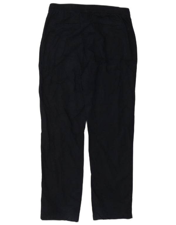 Marks & Spencer Womens Straight Chino Trousers Medium W30 L30 Navy Blue
