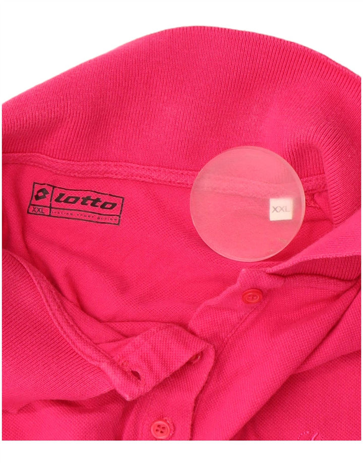 Lotto Womens Polo Shirt UK 20 2XL Pink