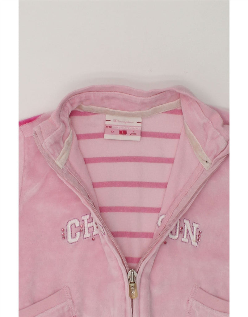 CHAMPION Baby Boys Graphic Tracksuit Top Jacket 18-24 Months Large Pink | Vintage Champion | Thrift | Second-Hand Champion | Used Clothing | Messina Hembry 