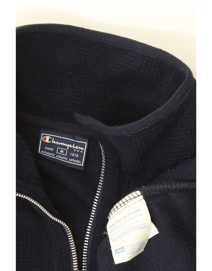 Champion Mens Fleece Jacket UK 38 Medium Navy Blue Polyester