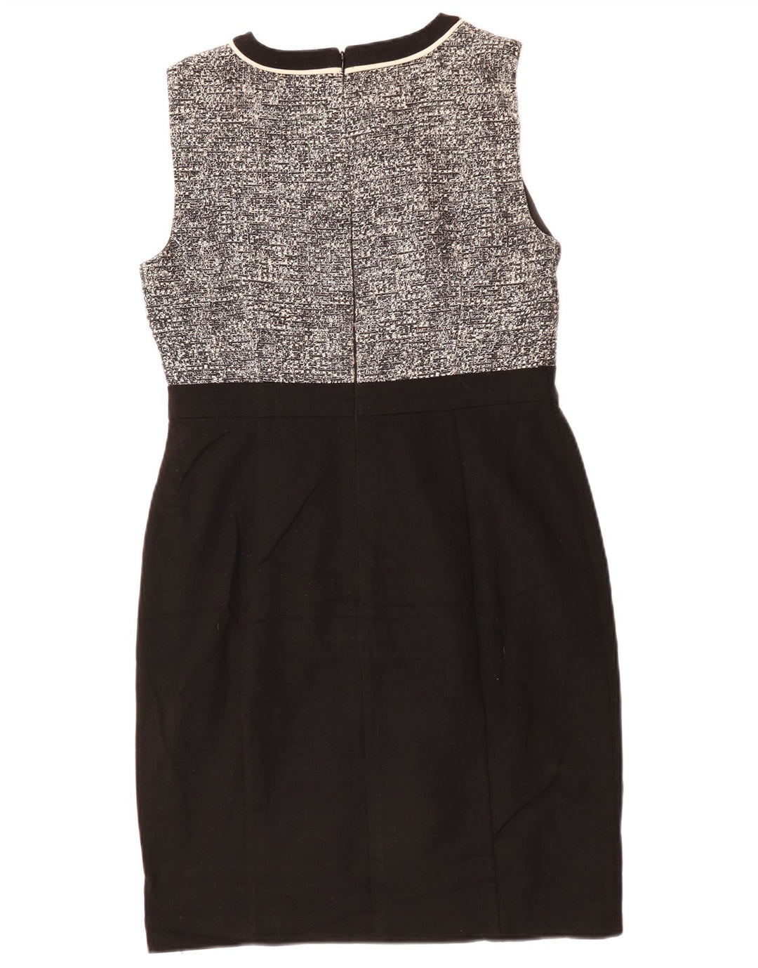 Hobbs Womens Sleeveless Sheath Dress UK 12 Medium Black Flecked Polyester