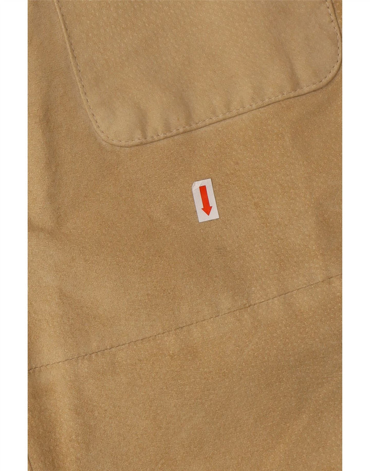 Benetton Mens Suede Shirt Medium Beige Leather