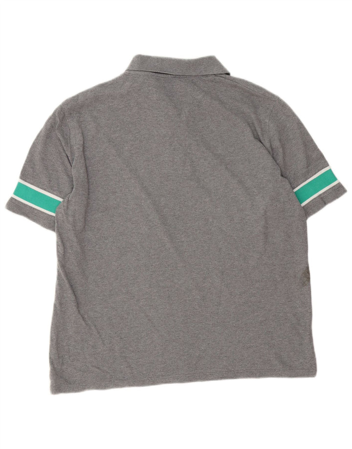 Lyle & Scott Mens Relaxed Fit Polo Shirt Medium Grey Colourblock Cotton