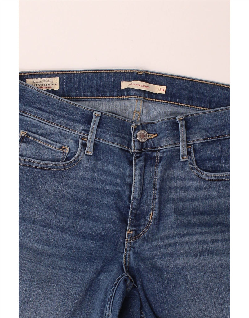 LEVI'S Womens 710 Super Skinny Jeans W30 L32 Blue Cotton Vintage Levi's and Second-Hand Levi's from Messina Hembry 