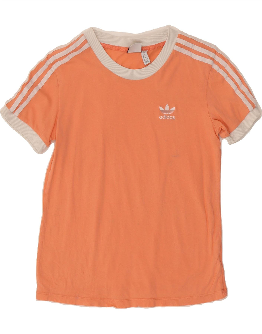 ADIDAS Womens T-Shirt Top UK 8 Small  Orange Vintage Adidas and Second-Hand Adidas from Messina Hembry 