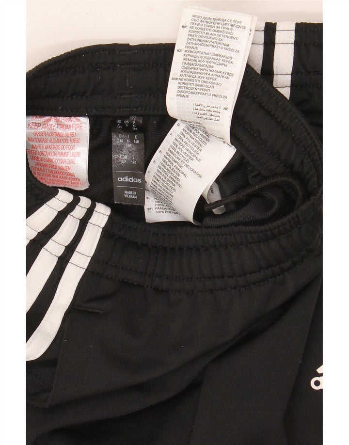 Adidas Boys Tracksuit Trousers 9-10 Years Black Polyester