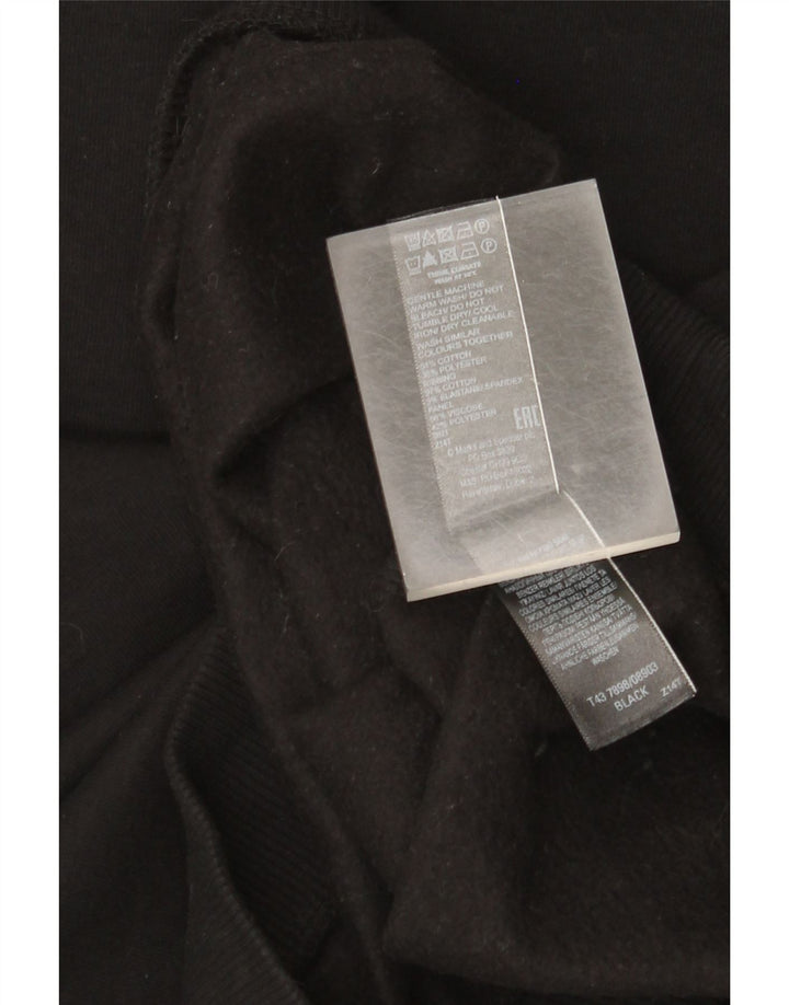 Marks & Spencer Womens Sweatshirt Jumper UK 12 Medium  Black Cotton