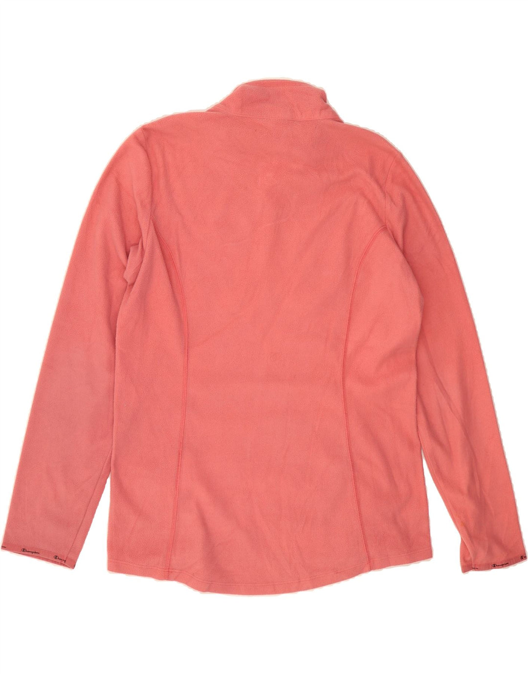 CHAMPION Womens Zip Neck Fleece Jumper UK 16 Large Pink Polyester Vintage Champion and Second-Hand Champion from Messina Hembry 