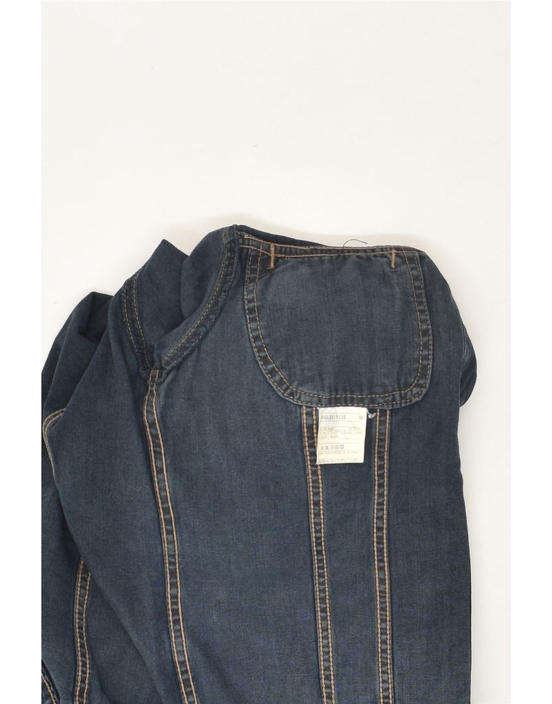 SISLEY Girls Denim Jacket 12-13 Years Medium Blue Cotton | Vintage Sisley | Thrift | Second-Hand Sisley | Used Clothing | Messina Hembry 