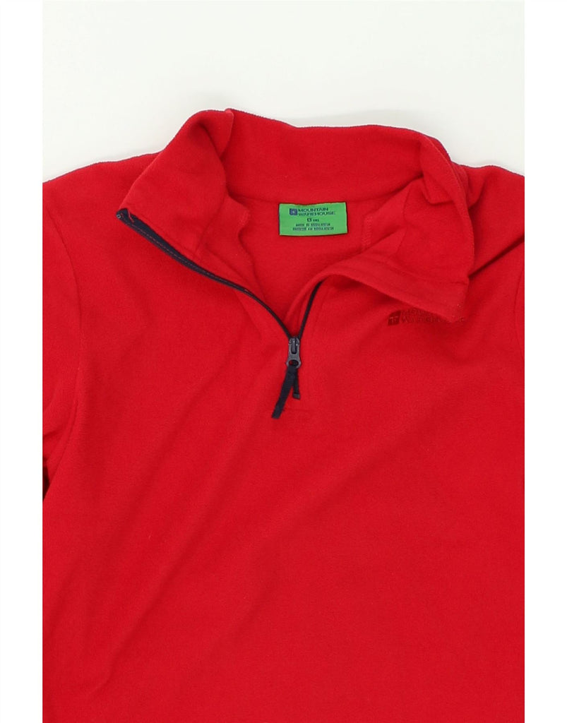 MOUNTAIN WAREHOUSE Boys 1/4 Zip Fleece Jumper 12-13 Years Red Polyester | Vintage Mountain Warehouse | Thrift | Second-Hand Mountain Warehouse | Used Clothing | Messina Hembry 