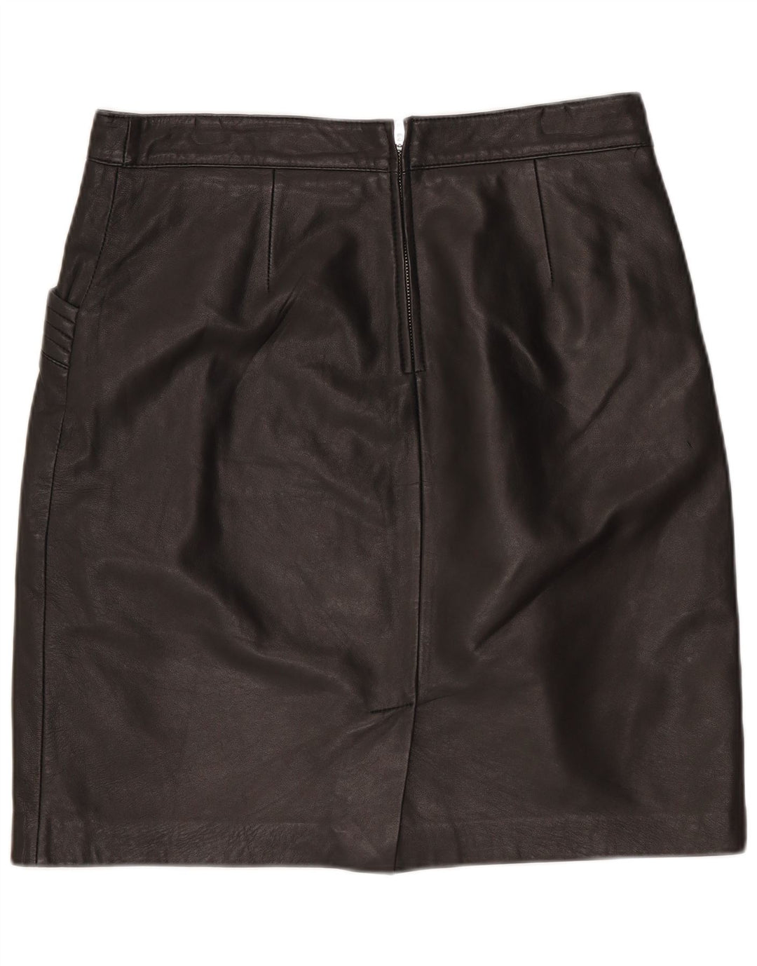 B.Young Womens Mini Leather Skirt EU 38 Medium W30 Black Leather