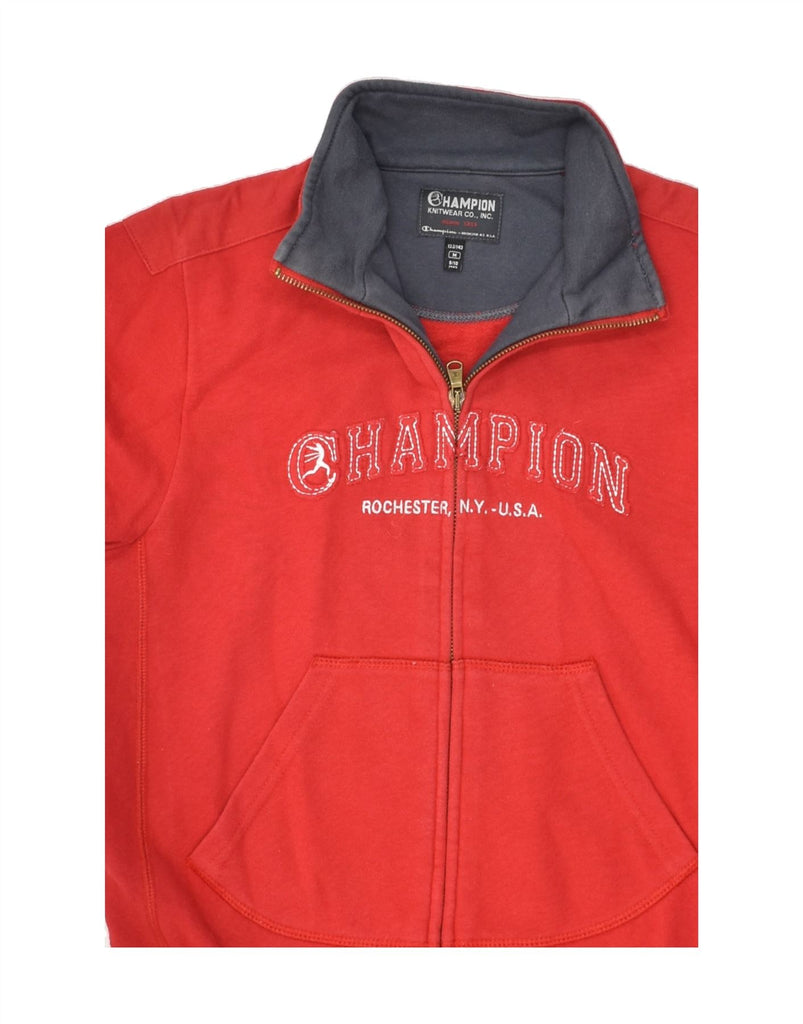 CHAMPION Boys Rochester Tracksuit Top Jacket 9-10 Years Medium  Red Cotton | Vintage Champion | Thrift | Second-Hand Champion | Used Clothing | Messina Hembry 