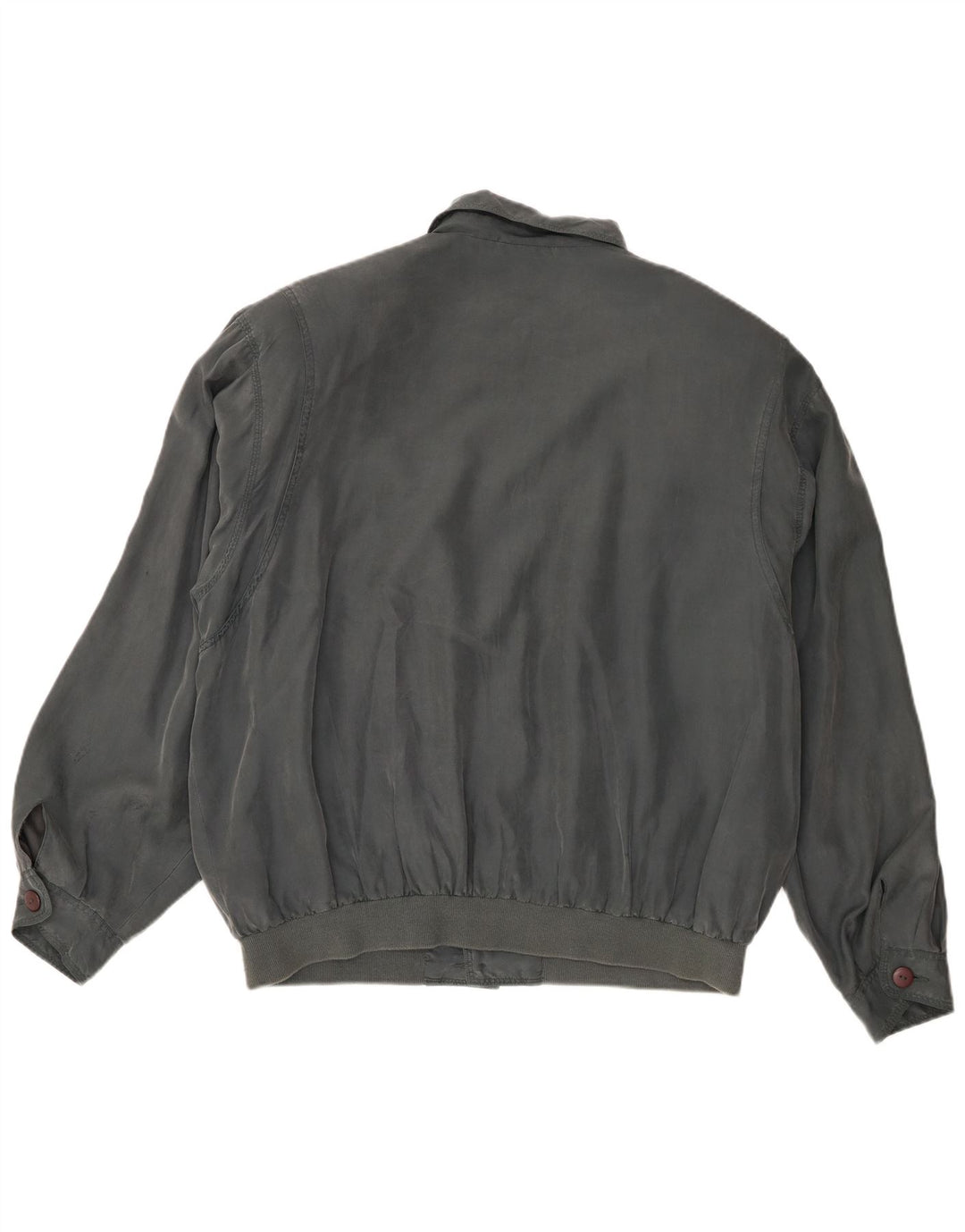 Vintage Mens Bomber Jacket UK 40 Large Grey Silk