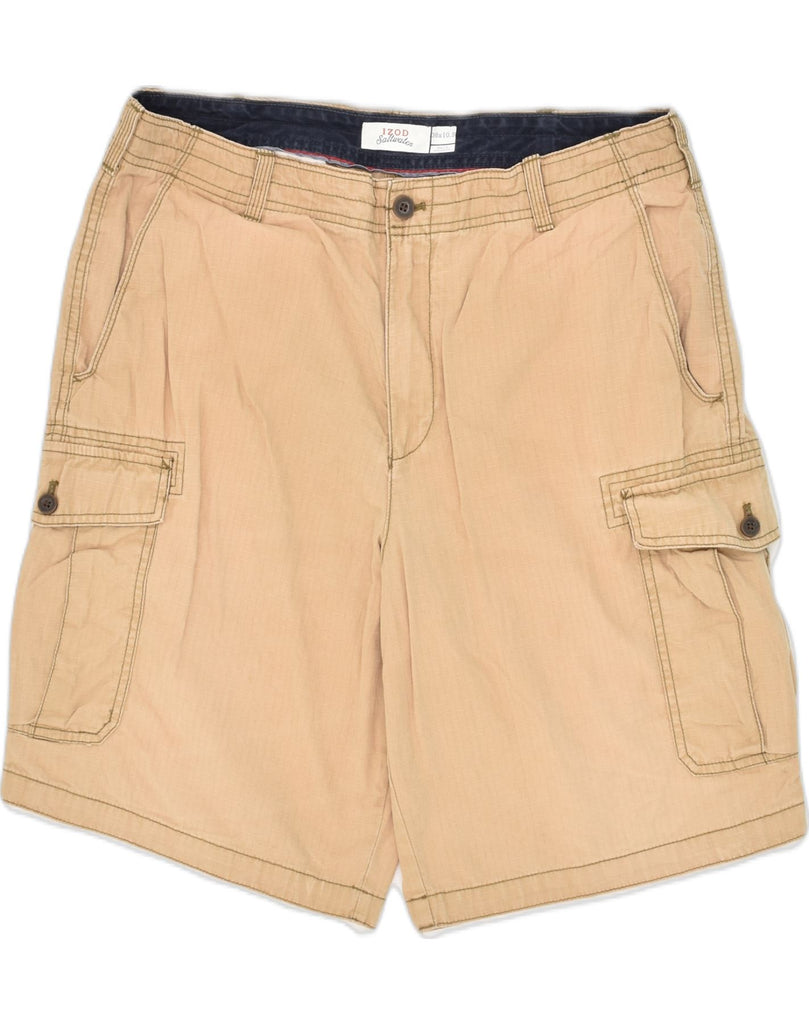 IZOD Mens Cargo Shorts W38 XL  Beige Cotton | Vintage Izod | Thrift | Second-Hand Izod | Used Clothing | Messina Hembry 