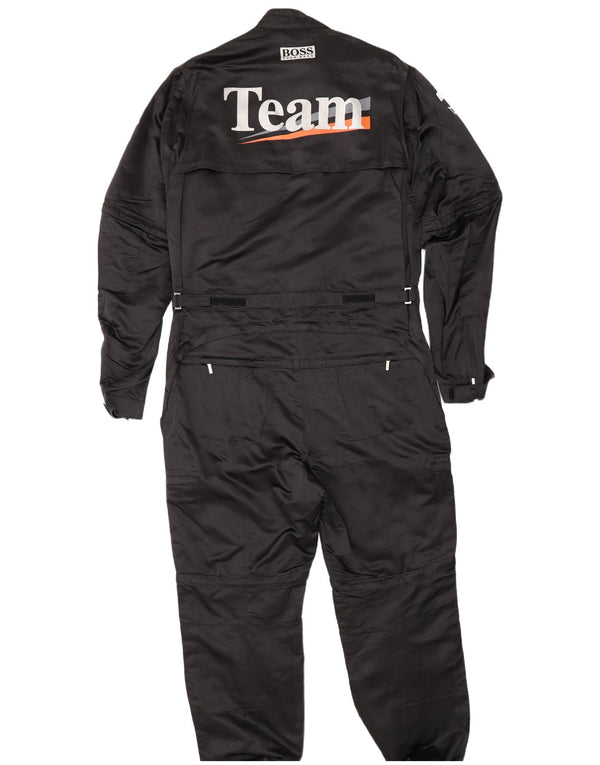 Hugo Boss Mens Formula One Graphic Jumpsuit Size 110 2XL Black Silk Sports