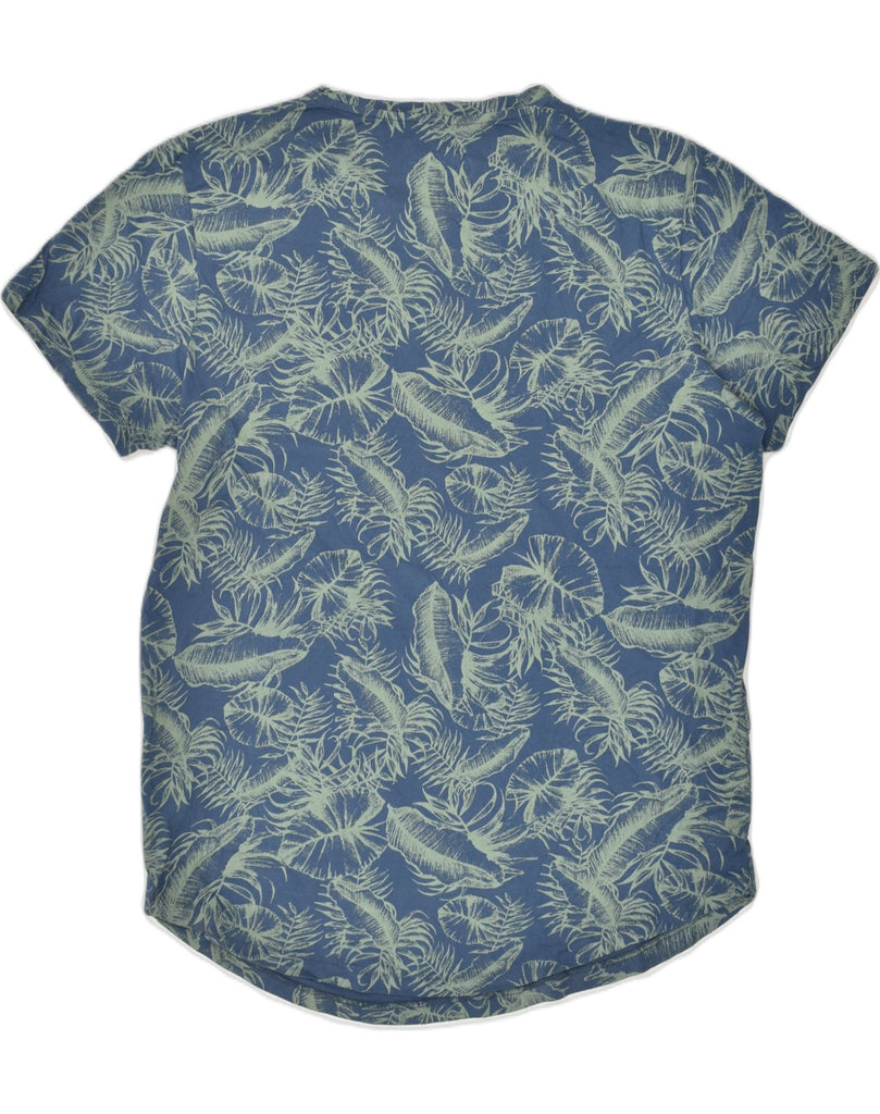 JACK & JONES Mens Graphic T-Shirt Top Large Blue Floral Cotton | Vintage Jack & Jones | Thrift | Second-Hand Jack & Jones | Used Clothing | Messina Hembry 