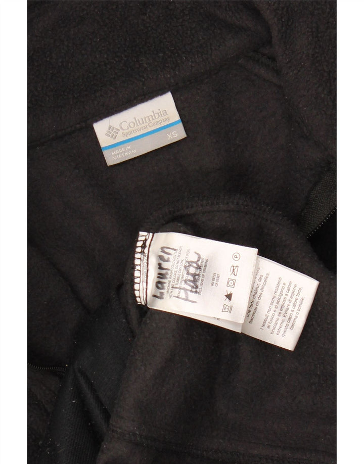COLUMBIA Womens Fleece Jacket UK 6 XS Black Polyester