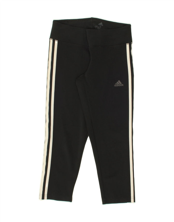 ADIDAS Womens Climalite Leggings UK 8/10 Small  Black Polyester Vintage Adidas and Second-Hand Adidas from Messina Hembry 
