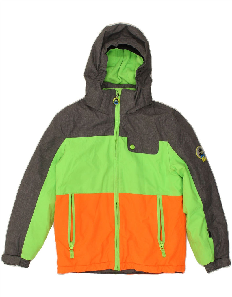 MCKINLEY Boys Hooded Windbreaker Jacket 9-10 Years Grey Colourblock Vintage McKinley and Second-Hand McKinley from Messina Hembry 