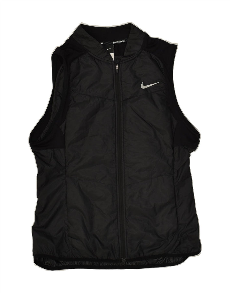 NIKE Womens Gilet UK 12 Medium Black Polyester Vintage Nike and Second-Hand Nike from Messina Hembry 