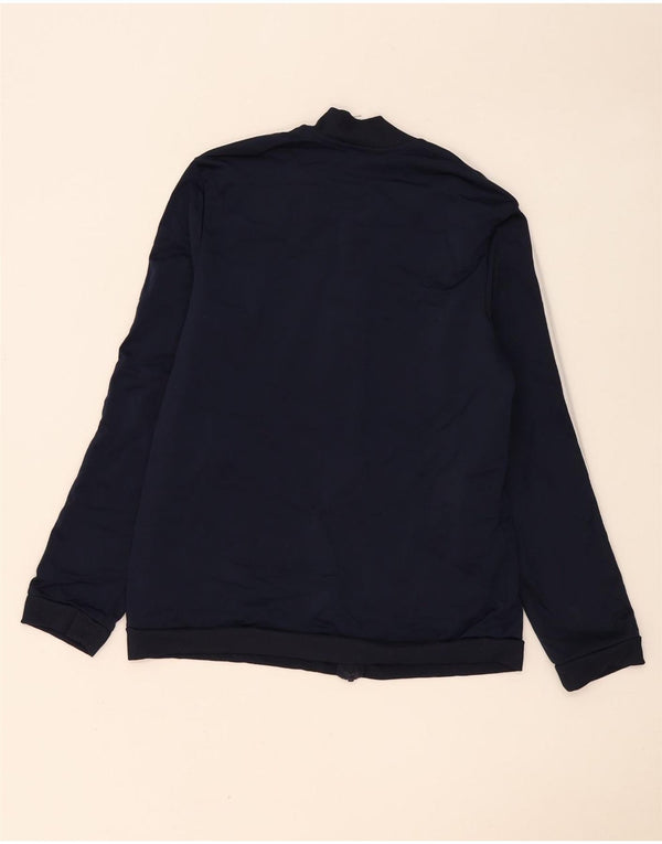 Adidas Womens Tracksuit Top Jacket UK 20/22 XL Navy Blue Polyester