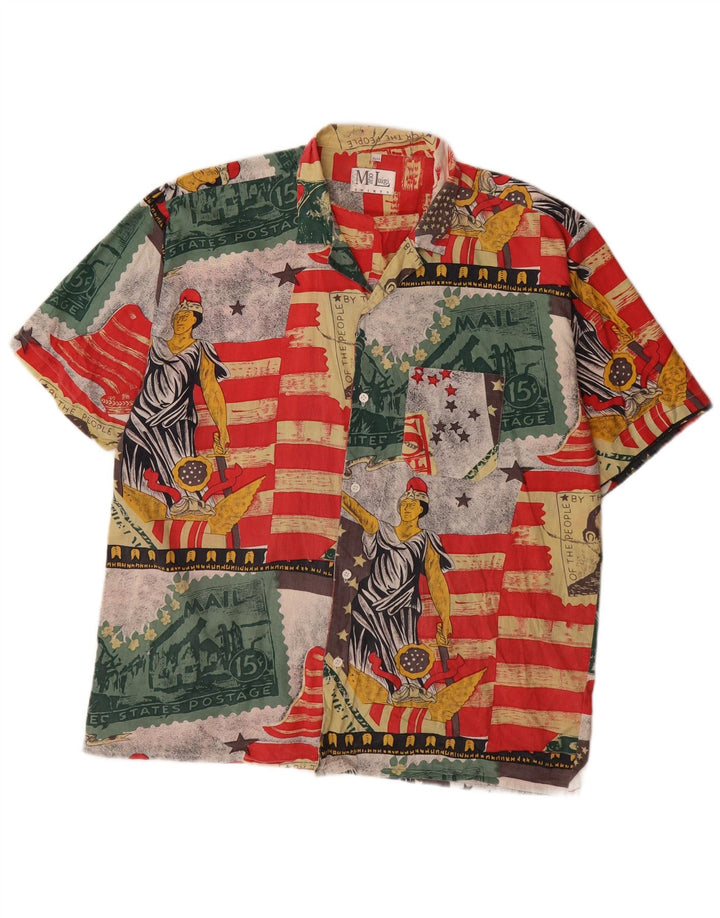 Vintage Mens Abstract Pattern Shirt Size 43/44 Large Multicoloured