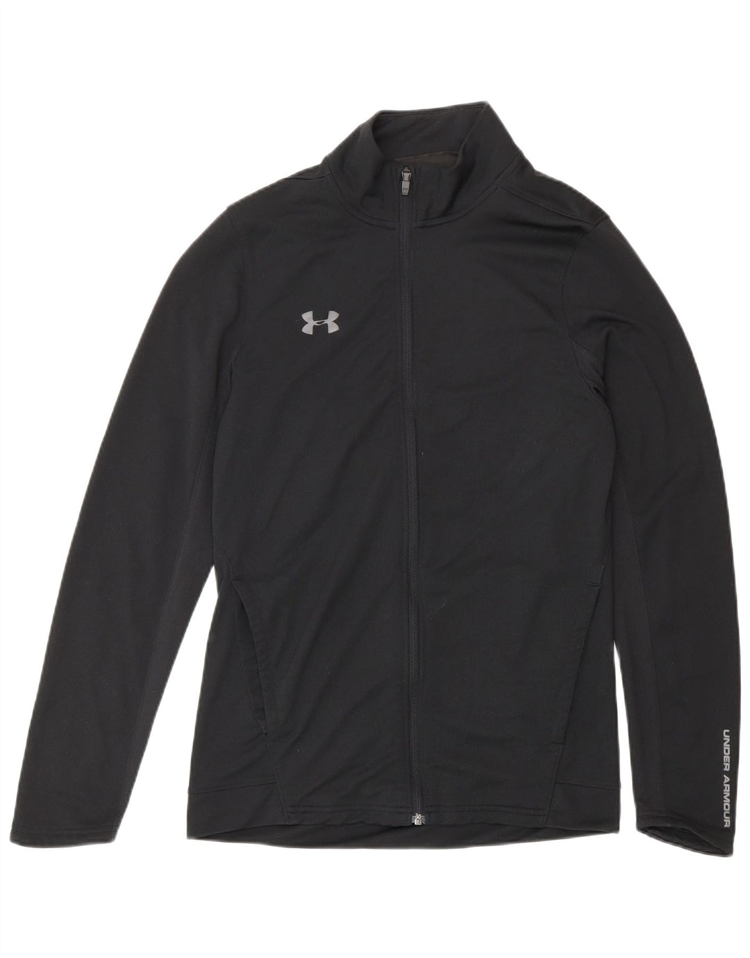 Under Armour Mens Fitted Graphic Tracksuit Top Jacket Small Black Polyester