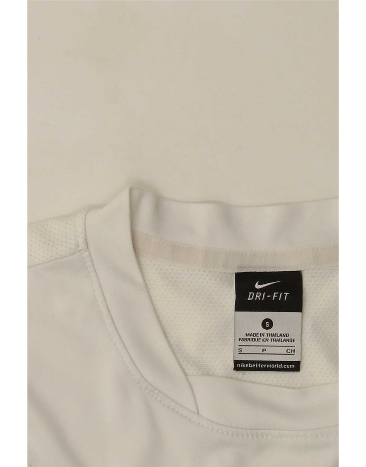 Nike Mens Dri Fit T-Shirt Top Small White Colourblock