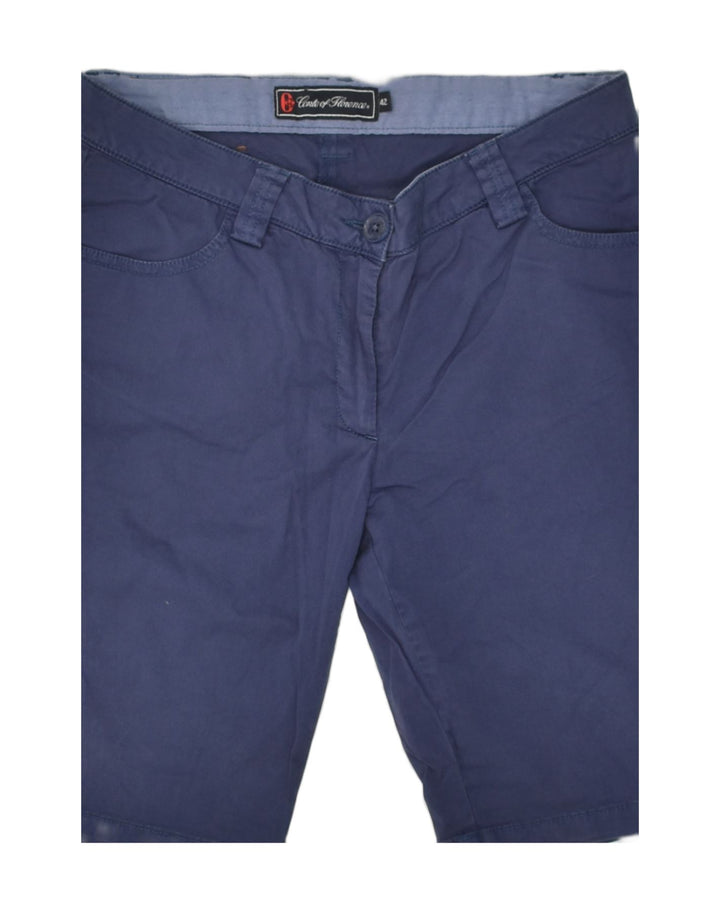 CONTE OF FLORENCE Womens Chino Shorts IT 42 Medium W28 Navy Blue Cotton | Vintage Conte of Florence | Thrift | Second-Hand Conte of Florence | Used Clothing | Messina Hembry 
