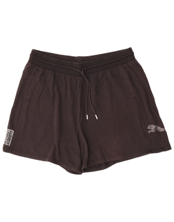 Puma Womens Graphic Sport Shorts 2XL  Black Cotton