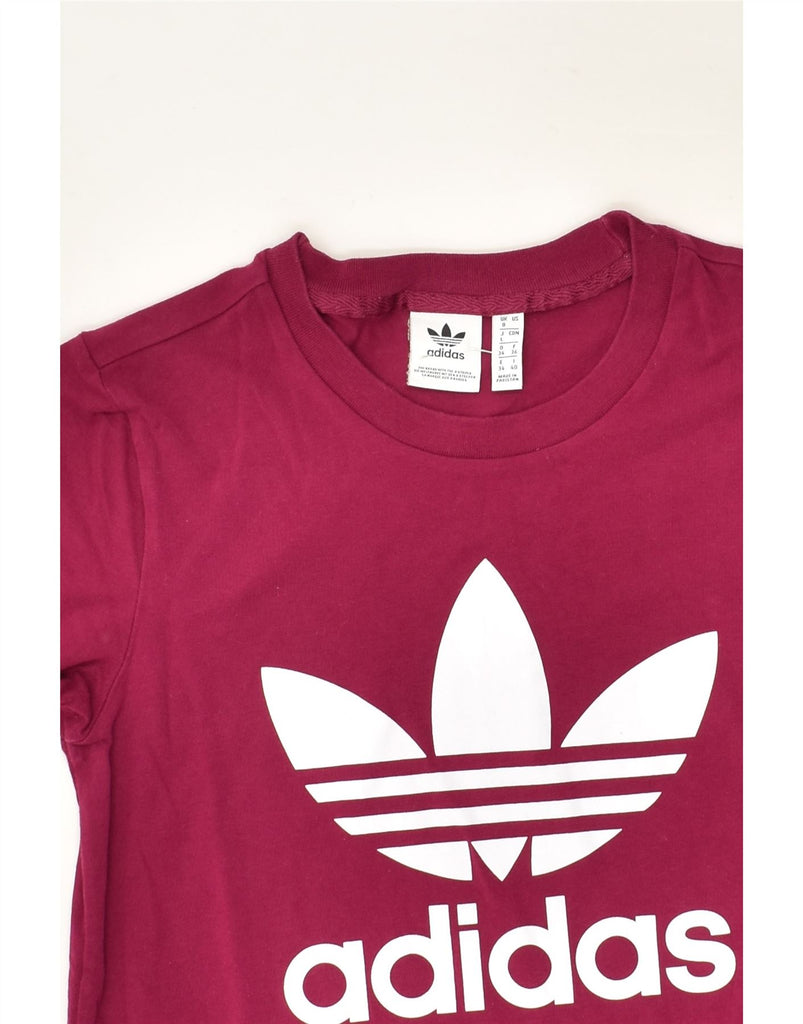 ADIDAS Womens Graphic T-Shirt Top UK 8 Small Pink Cotton | Vintage Adidas | Thrift | Second-Hand Adidas | Used Clothing | Messina Hembry 